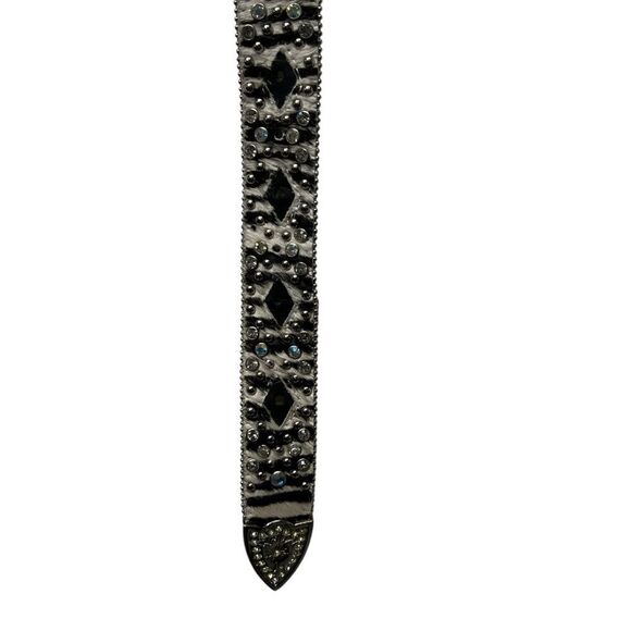 Nocona cross zebra animal hair western cowgirl belt main image 4